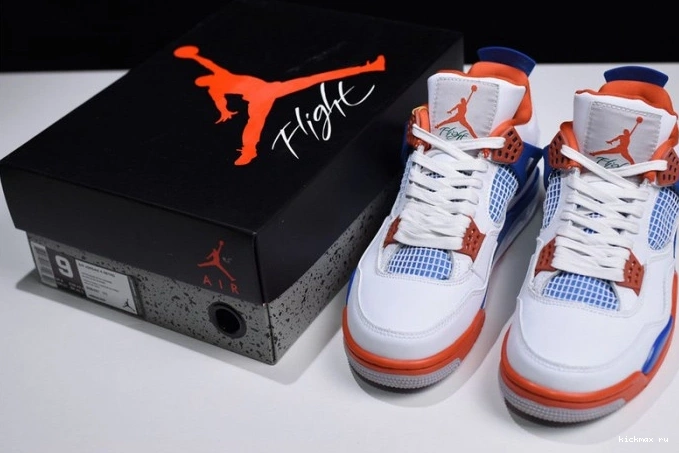 Rep Bright Air 4 Blue 308497-171 Crimson-Royal Jordan White 0731